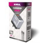CARGADOR SOUL SILVER 35W GAN USB y TIPO C CON CABLE TIPO C - Imagen 2